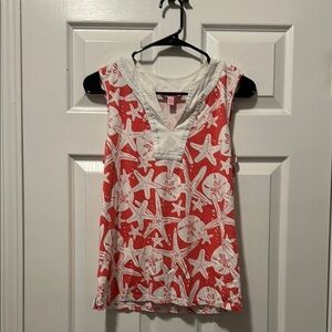 Lilly Pulitzer Red and White Starfish Tank Top